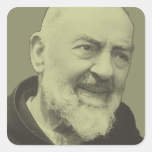 St. Padre Pio of Pietrelcina The Seraphic Priest Square Sticker