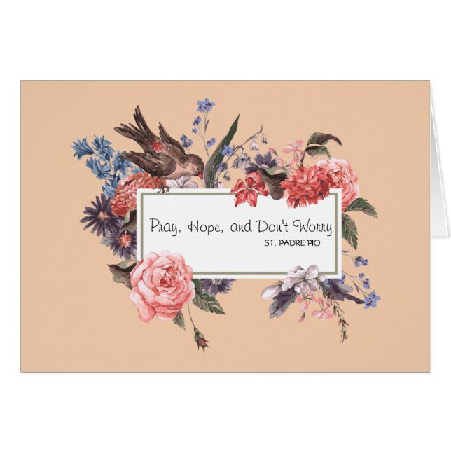 St. Padre Pio Pray Hope and Don't Worry Catholic (Front Horizontal)