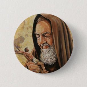 St. Padre Pio Priest Stigmatist 6 Cm Round Badge