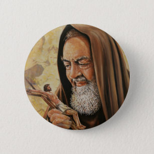 St. Padre Pio Priest Stigmatist 6 Cm Round Badge