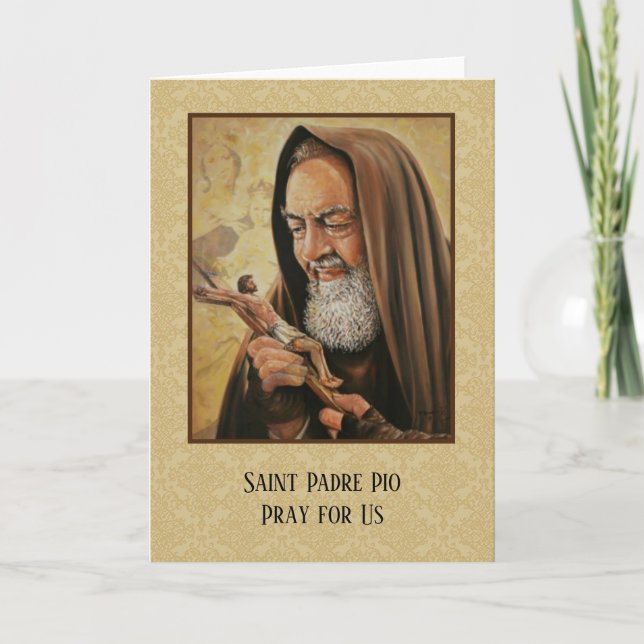 St. Padre Pio Priest & Stigmatist Card (Front)