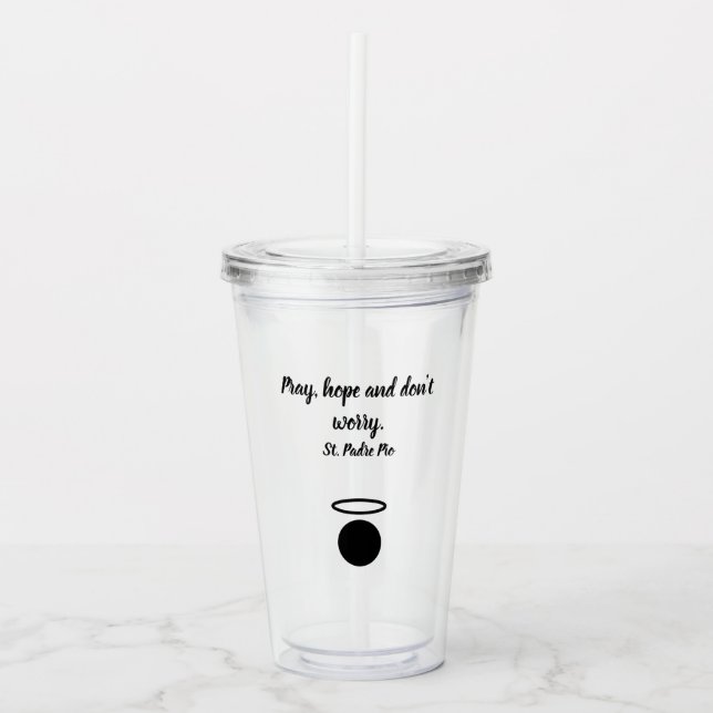St. Padre Pio Quote Tumbler (Front)