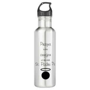St. Padre Pio Quote Water Bottle