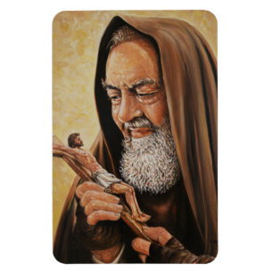 St. Padre Pio with Crucifix  Refrigerator/Car Magnet
