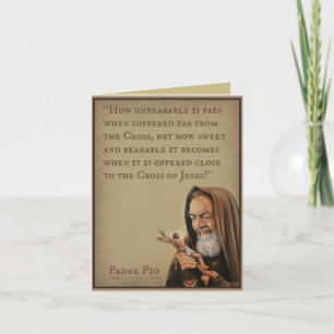 St. Padre Pio with Quote Card