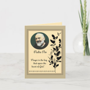 St. Padre Pio with Quote Card