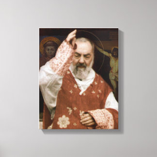 St.Padre Pio's Blessing. Devotional Image. Canvas Print