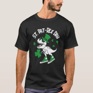 St Pat Rex Day Dinosaur Lucky Shamrock St Patrick' T-Shirt