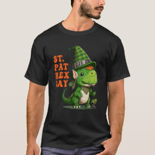 St Pat Rex Day Happy St Patricks Day Rex Leprechau T-Shirt