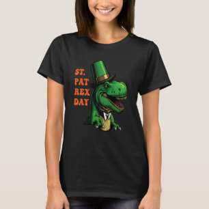 St Pat-Rex Day Happy St Patricks Day T-Rex Leprech T-Shirt