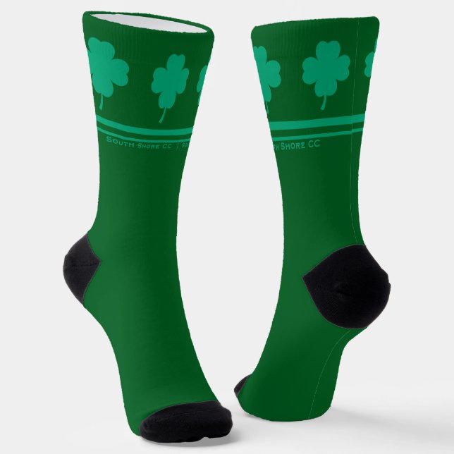 St. Pat’s Day Golf Clover Crew Socks (Angled)