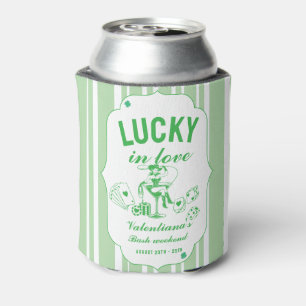 St patrcik lucky bachelorette in love party can cooler