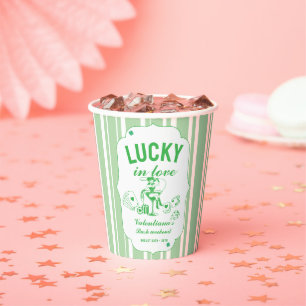 St patrcik lucky bachelorette in love party paper cups