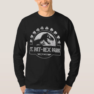 St Patrex Park Funny Irish T Rex Dinosaur St Patri T-Shirt