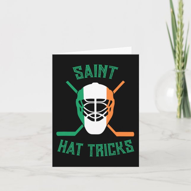 St Patrick#39;s Day Saint Hat Tricks Irish Flag Fu Card (Front)