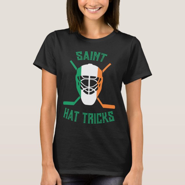 St Patrick#39;s Day Saint Hat Tricks Irish Flag Fu T-Shirt (Front)
