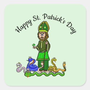 St. Patrick And His Snakes Stickers