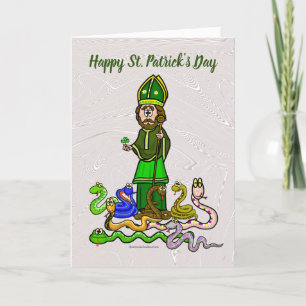 St. Patrick And The Snakes Customise Card