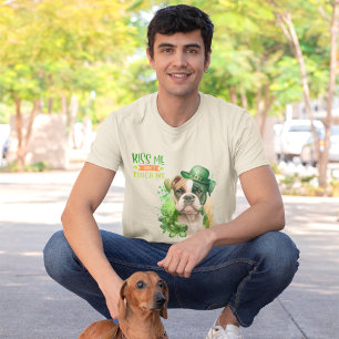 St Patrick Boxer Dog Kiss Me Don't Pinch Me T-Shirt