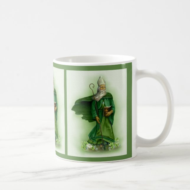 St. Patrick Catholic Bishop Ireland Irish Shamrock Coffee Mug (Right)