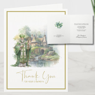 St. Patrick Catholic Irish Sympathy Funeral  Thank You Card