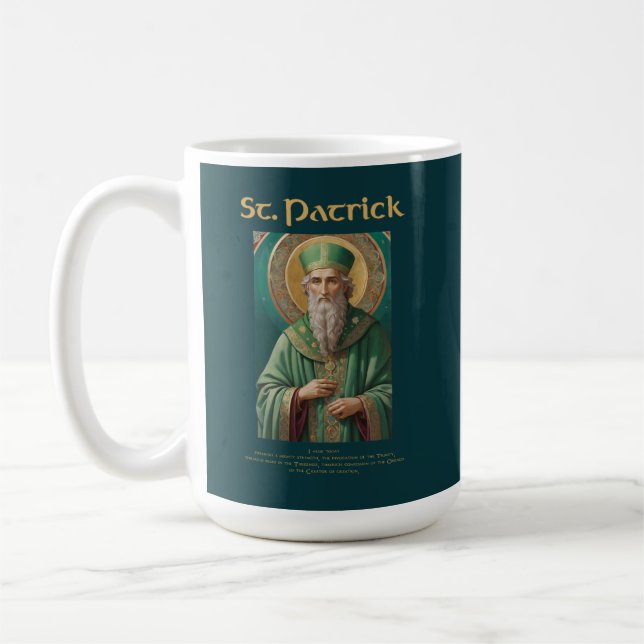 St Patrick Catholic Prayer Mug (Left)