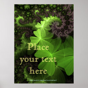 St Patrick Clover Background Poster