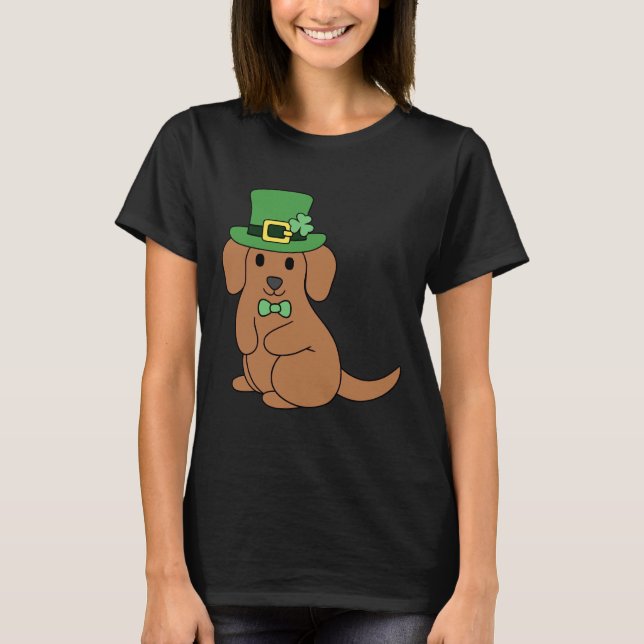 St Patrick Dachshund T-Shirt (Front)