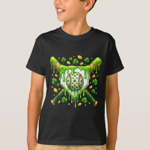 St Patrick Day Baseball Drip Ice Cream Baseball Ho T-Shirt
