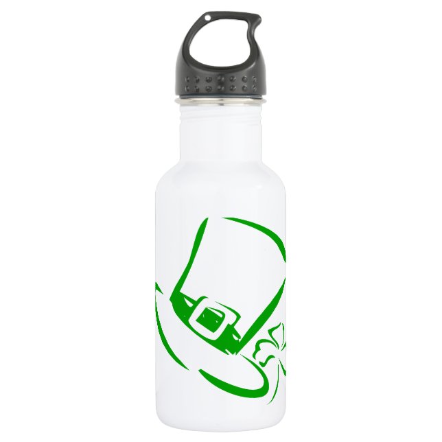 St. Patrick day hat 532 Ml Water Bottle (Front)