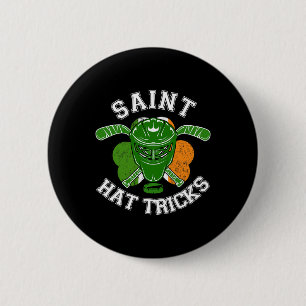 St Patrick Day Hockey Saint Hat Trick Boy Girl Tod 6 Cm Round Badge