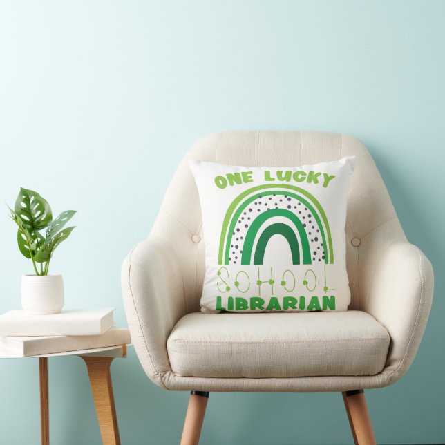 St. Patrick Day Lucky Librarian  Cushion (Chair)