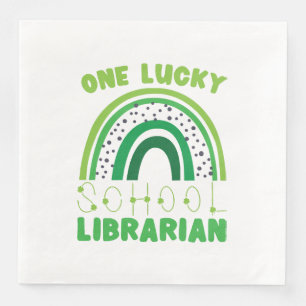 St. Patrick Day Lucky Librarian Napkin