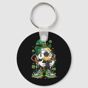 St Patrick Day Lucky Soccer Irish Shamrock Sport D Key Ring