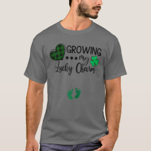 St Patrick Day Pregnancy Announcement Growing My L T-Shirt