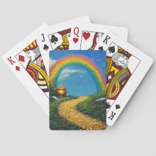 St. Patrick Day Rainbow & Pot of Gold Playing Cards