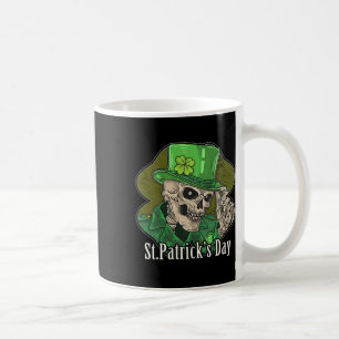 St. Patrick Day Skeleton Clover Fun Sarcastic Coffee Mug