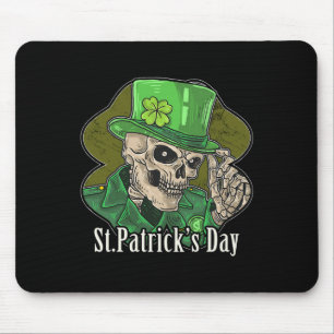 St. Patrick Day Skeleton Clover Fun Sarcastic  Mouse Mat