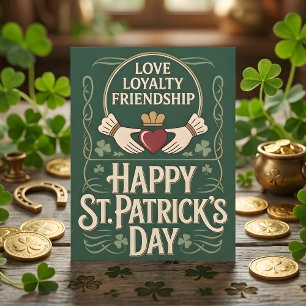 St Patrick Days Irish Family Blessing Holiday Card