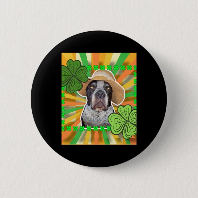 St. Patrick Dog Sticker  6 Cm Round Badge (Front)