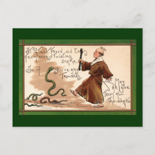 St Patrick Driving Away Snakes Postcard