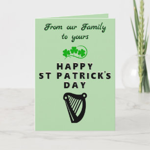 St Patrick Folded Greeting Card