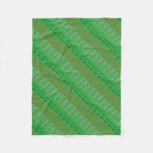 St. Patrick Irish Ireland St. Paddy Typography Fleece Blanket