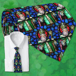 St. Patrick Irish Stained Glass Tie<br><div class="desc">This is a beautiful stained glass image of St. Patrick,  Bishop of Ireland. Perfect for St. Patrick's Day!</div>