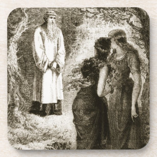 St. Patrick met by virgins in the wood of Fochlut, Coaster
