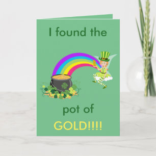 St Patrick  Pot of Gold Card