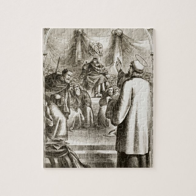 St. Patrick preaching at Tara, from 'The Trias Thu Jigsaw Puzzle (Vertical)