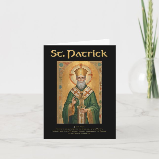 St Patrick Roman Catholic Prayer  Card (Front)