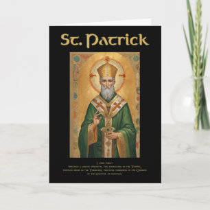 St Patrick Roman Catholic Prayer Card