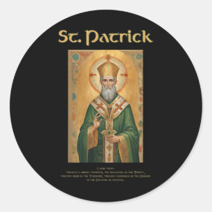 St Patrick Roman Catholic Prayer Classic Round Sticker